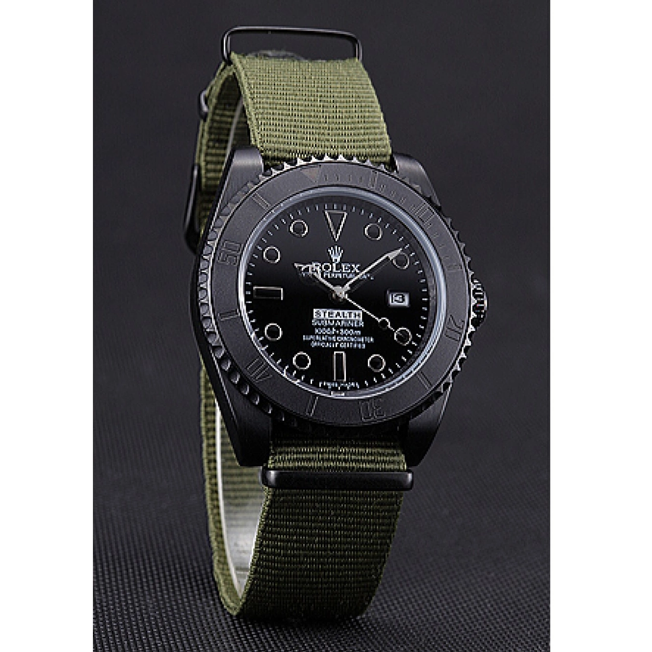 Aaa replica Rolex 621995 Stealth Submariner Olive 0824